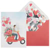 image Man on Vespa with Bouquet Valentine&#39;s Day Card Main Product Image width=&quot;1000&quot; height=&quot;1000&quot;
