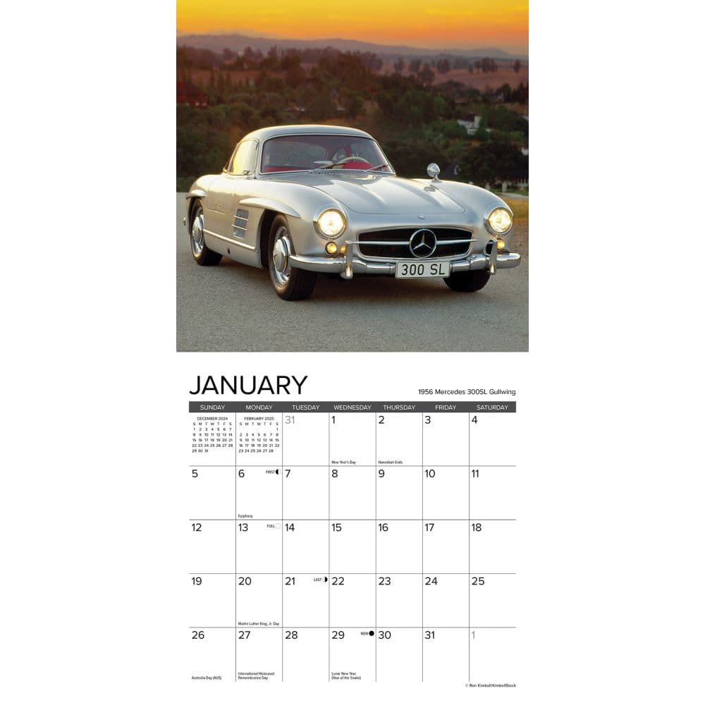 Cars Classic 2025 Mini Wall Calendar Second Alternate Image width="1000" height="1000"