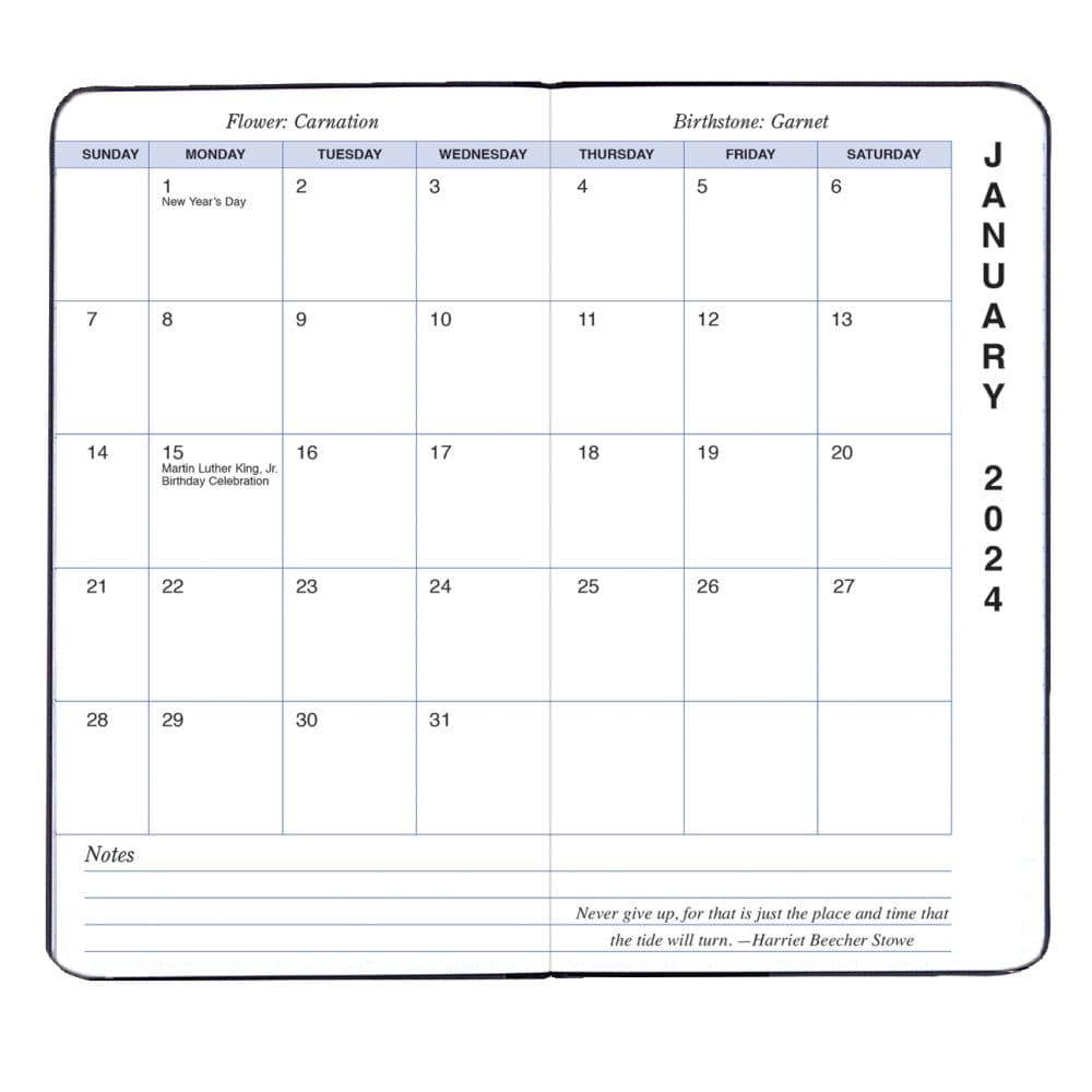 Black Monthly 2024 Pocket Planner First Alternate Image width=&quot;1000&quot; height=&quot;1000&quot;