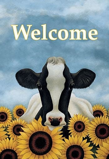 Surrounded By Sunflowers Outdoor Flag-Large - 28 x 40