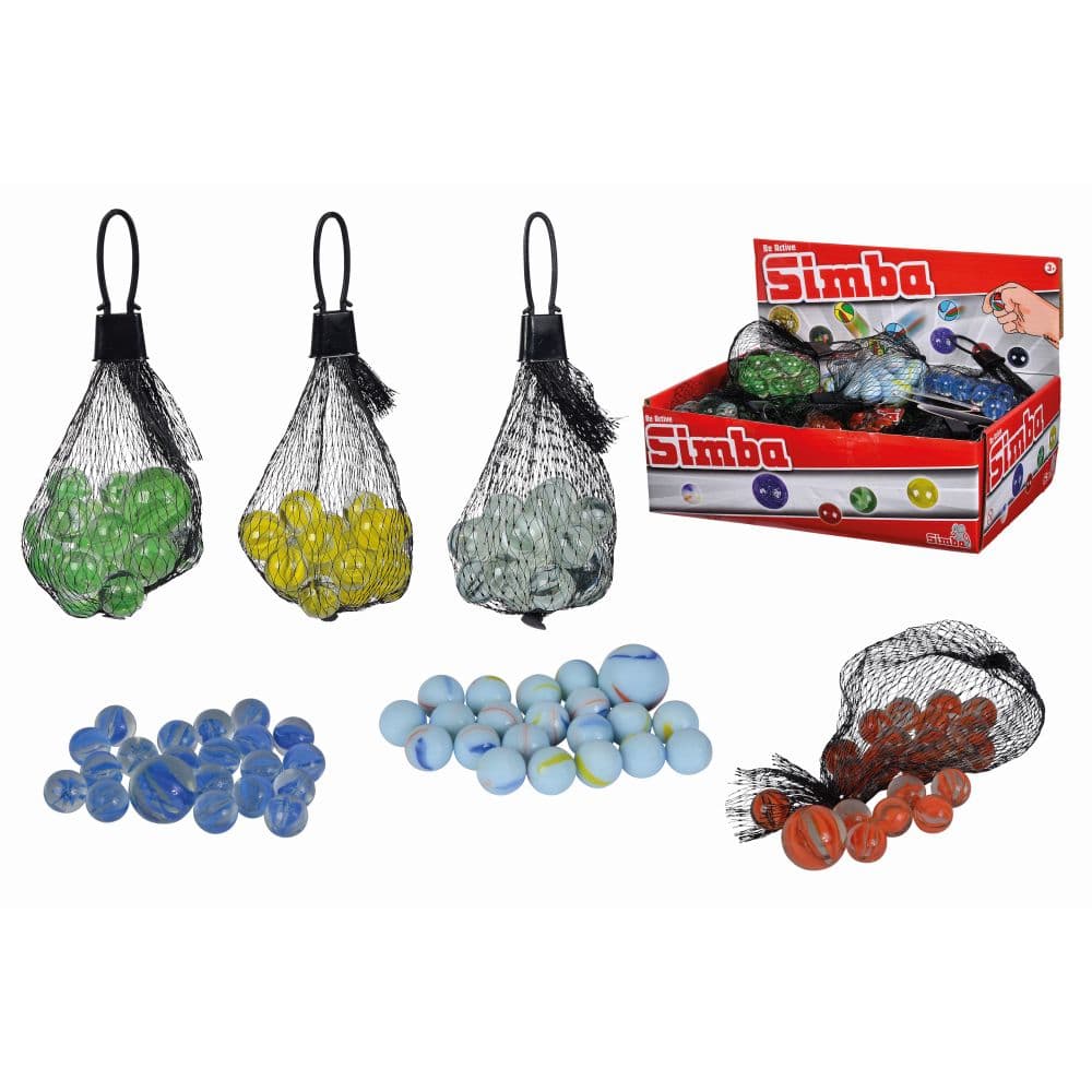 image Glass Marbles in Net Assorted Colors 6 Count Main Image