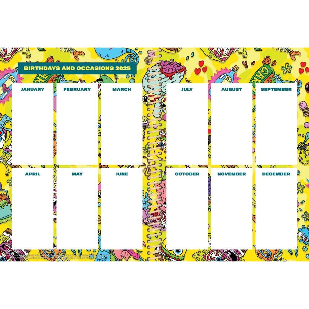 Spongebob Squarepants 2025 Planner Fourth Alternate Image