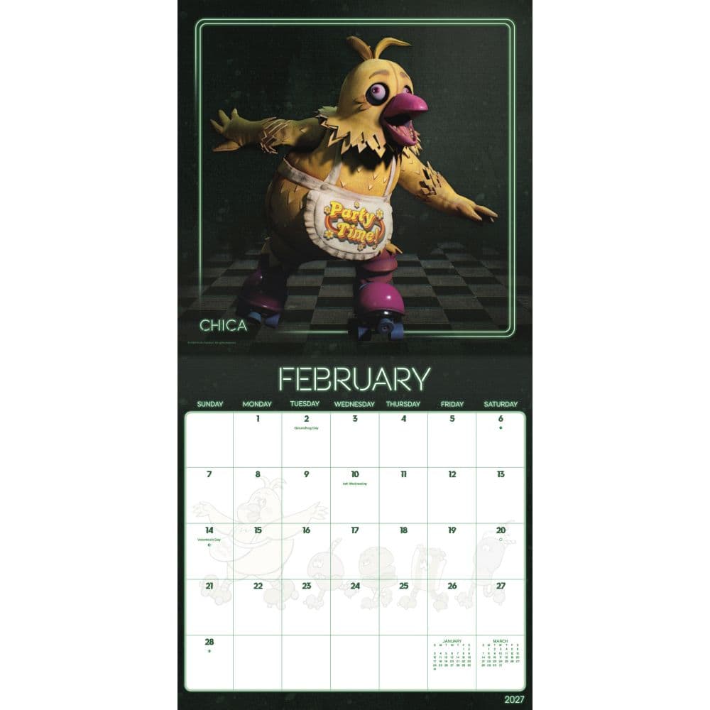 Five Nights at Freddys 2027 Wall Calendar Third Alternate Image