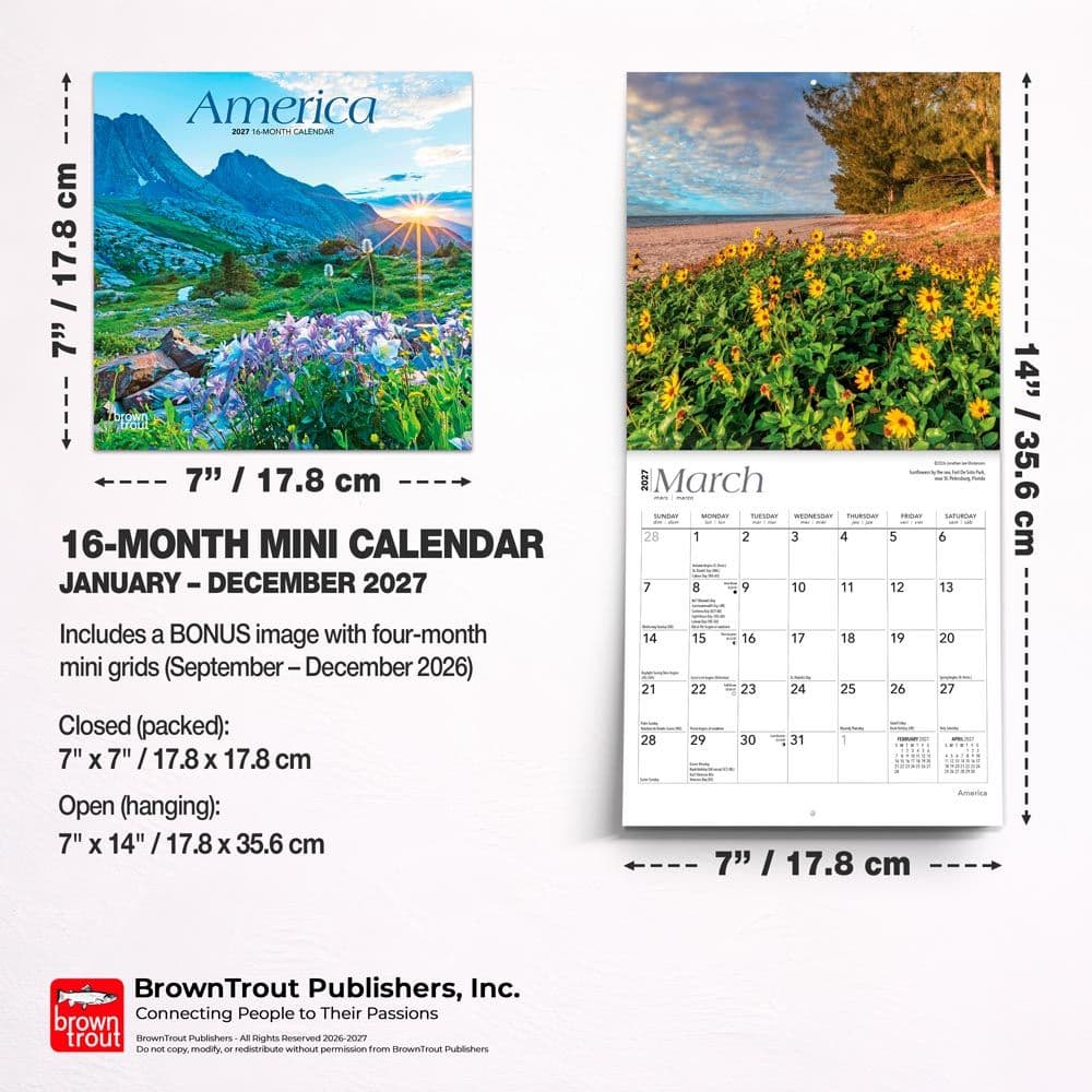America 2027 Mini Wall Calendar Sixth Alternate Image