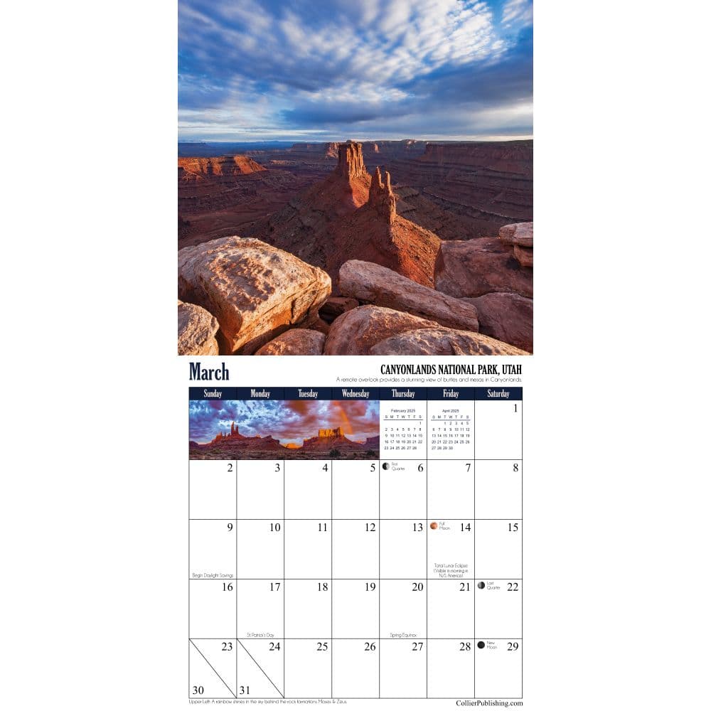 National Parks 2025 Wall Calendar Third Alternate Image