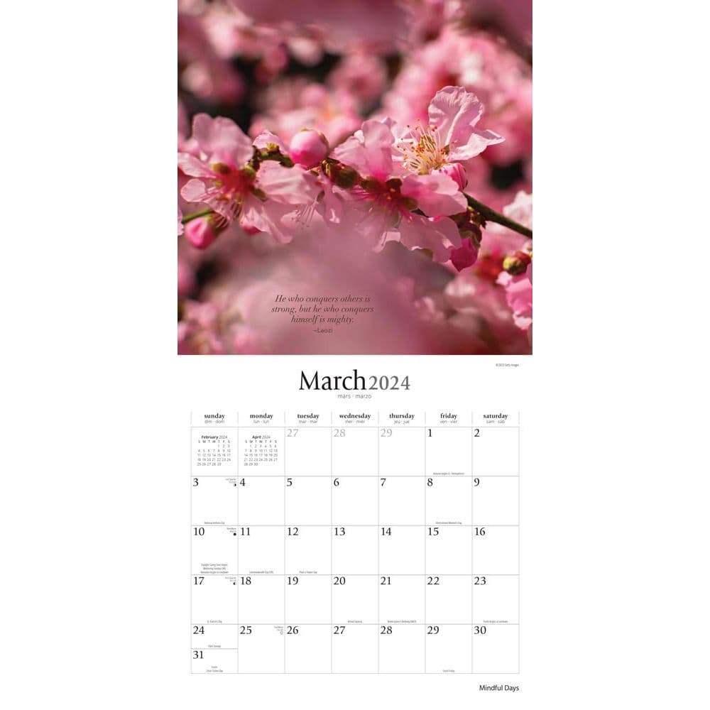 Mindful Days 2024 Wall Calendar Second Alternate Image width=&quot;1000&quot; height=&quot;1000&quot;