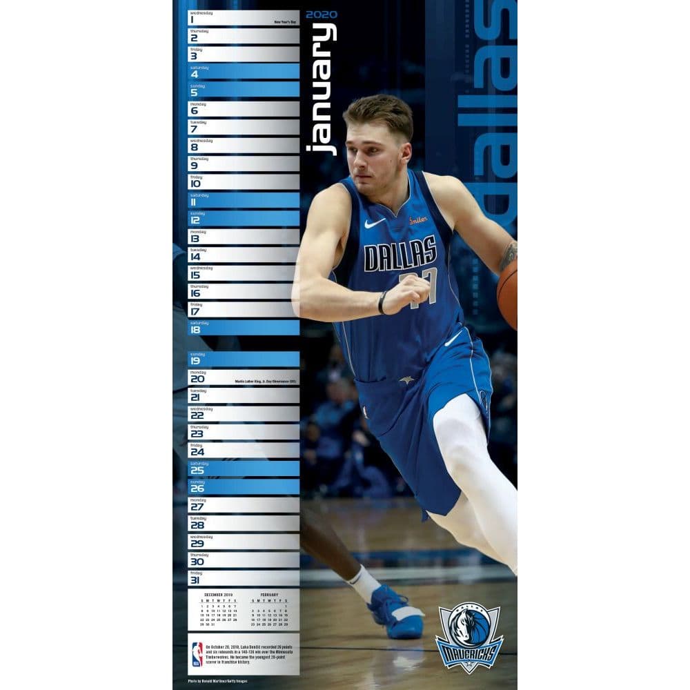 Dallas Mavericks 2022 Schedule Dallas Mavericks Team Wall Calendar - Calendars.com