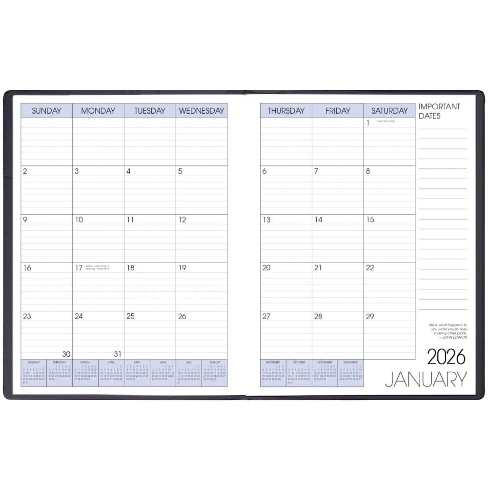 Black Continental Monthly 2026 Planner First Alternate Image