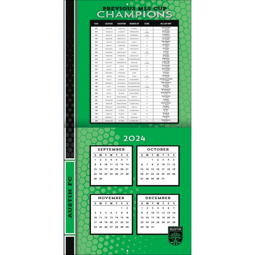 MLS Austin FC 2025 Wall Calendar First Alternate