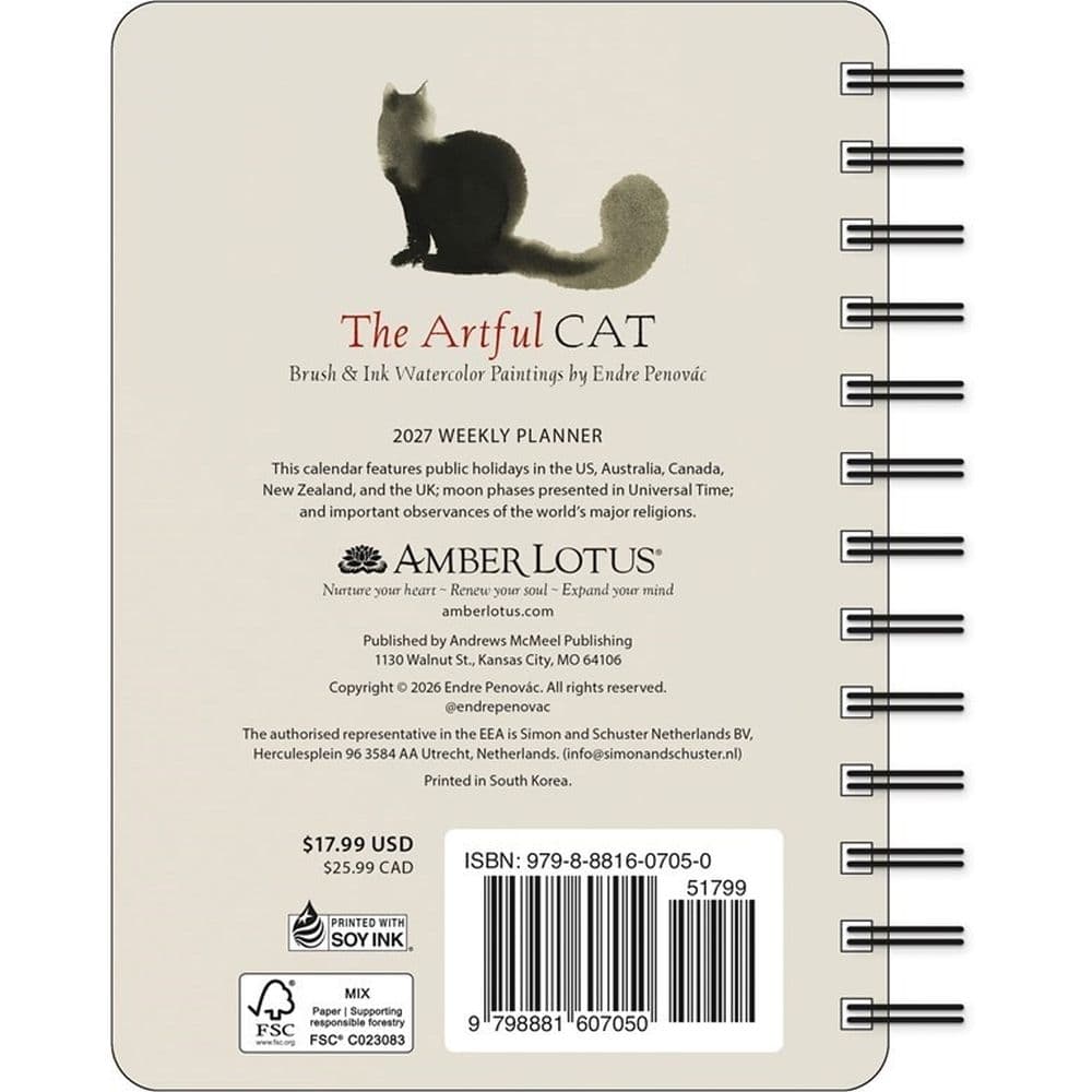 Artful Cat 2027 Weekly Planner Seventh Alternate Image