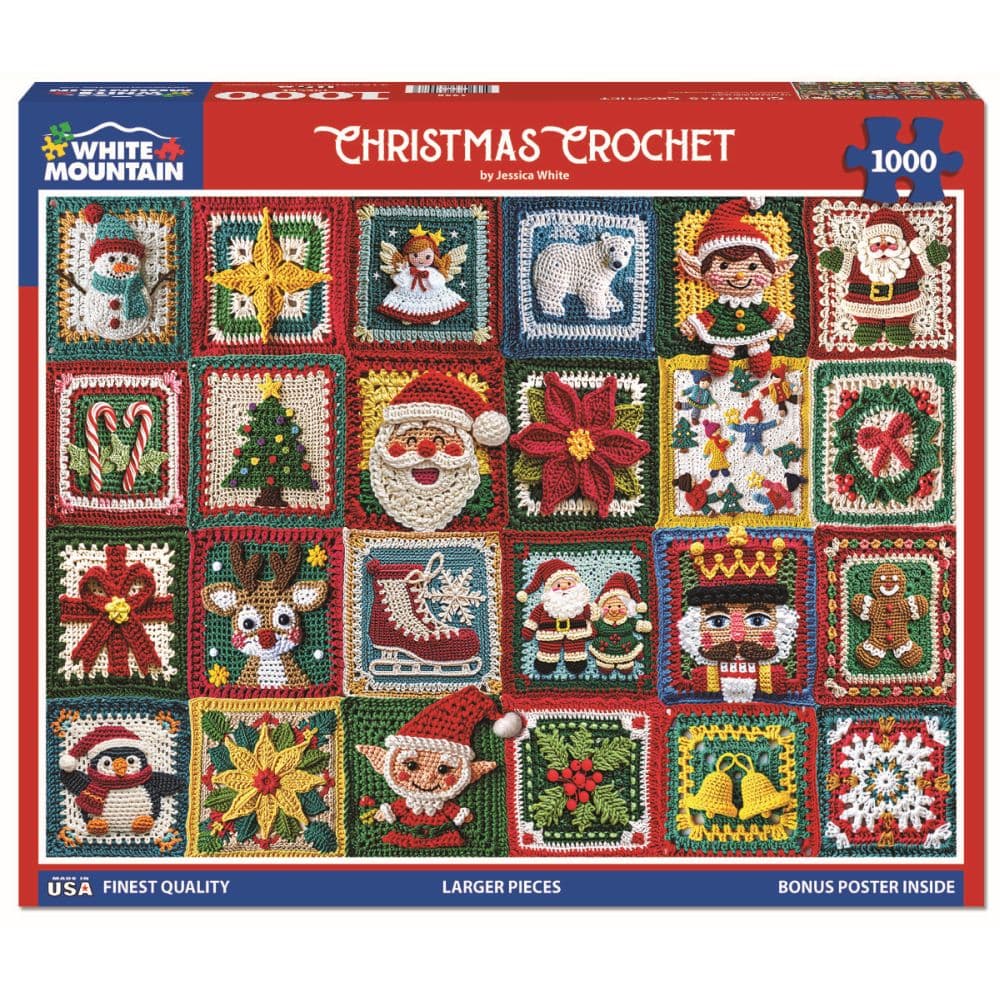Christmas Crochet Jigsaw Puzzle (1,000 pc.)