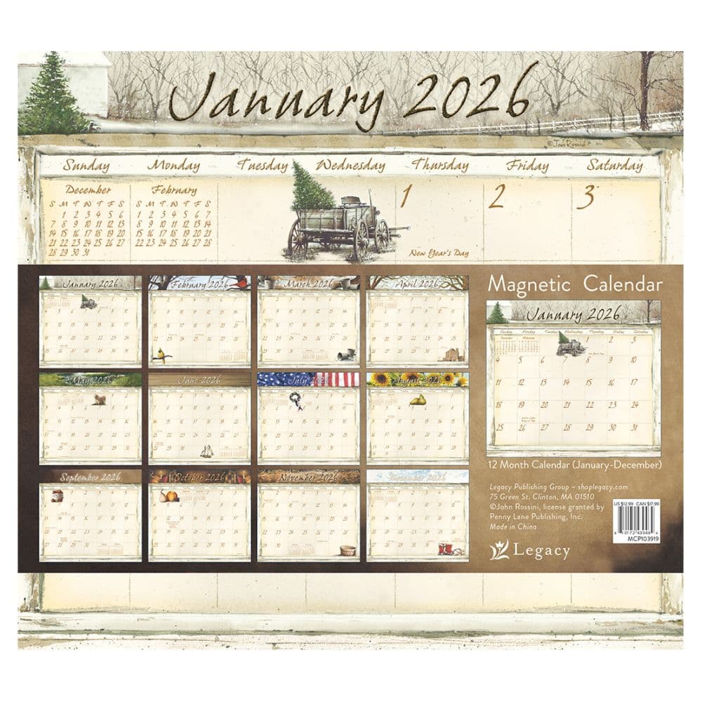 Life Itself by John Rossini 2026 Magnetic Calendar First Alternate Image