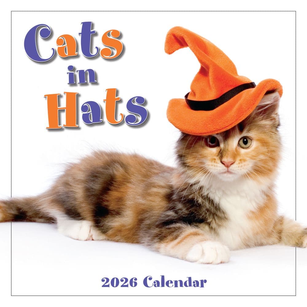 Cats in Hats 2026 Mini Wall Calendar_Main Image