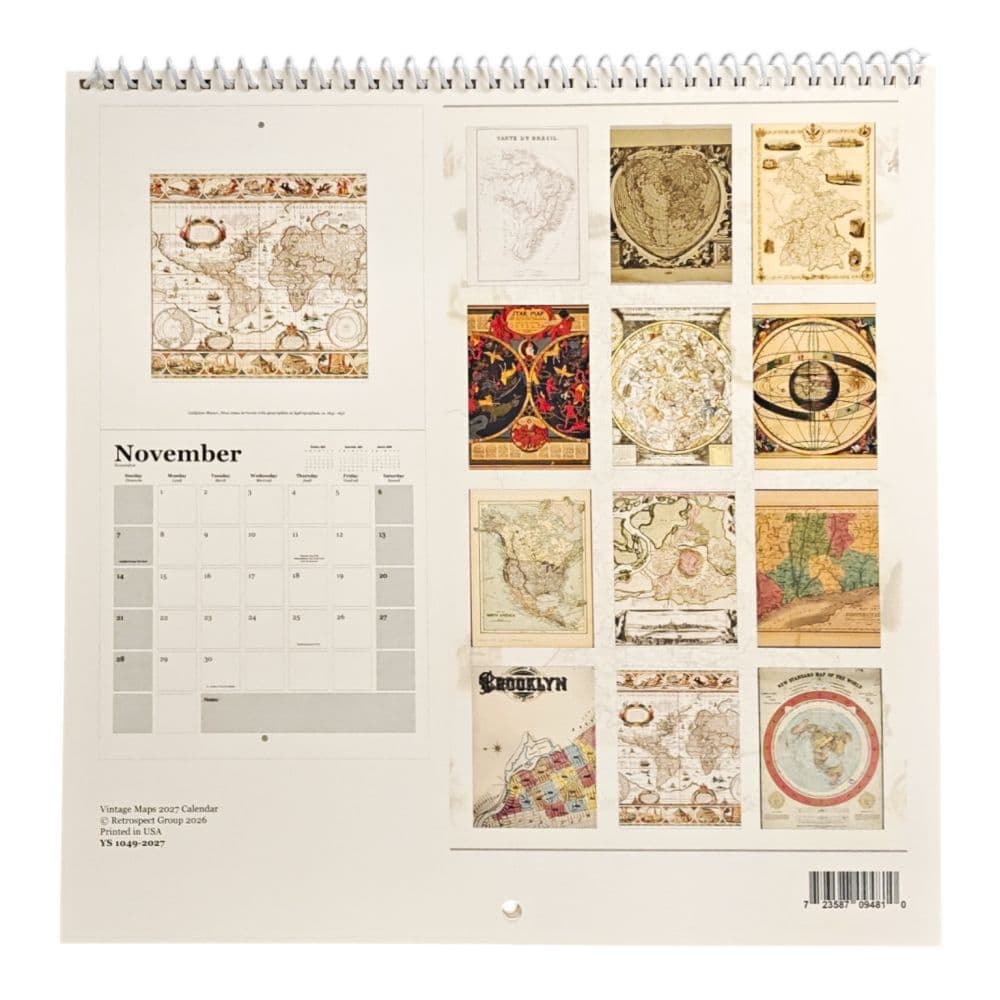 Vintage Maps 2027 Wall Calendar First Alternate Image