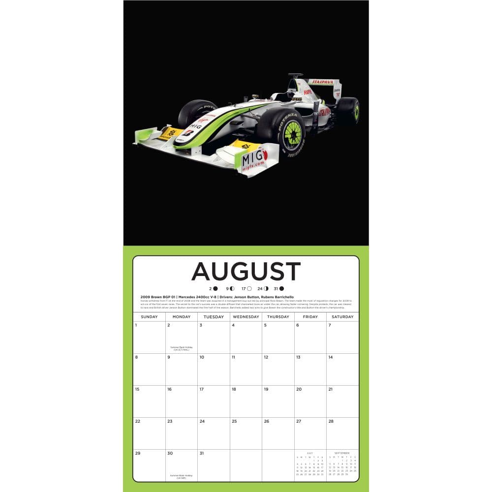 Formula 1 2027 Wall Calendar Fourth Alternate Image