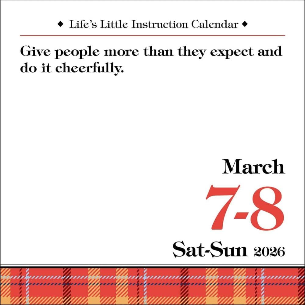 Lifes Little Instruction Calendar 2026 Desk Calendar Second Alternate Image