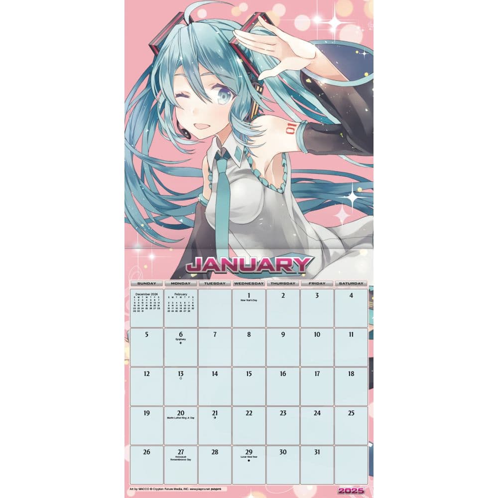 Hatsune Miku 2025 Mini Wall Calendar Second Alternate Image width=&quot;1000&quot; height=&quot;1000&quot;