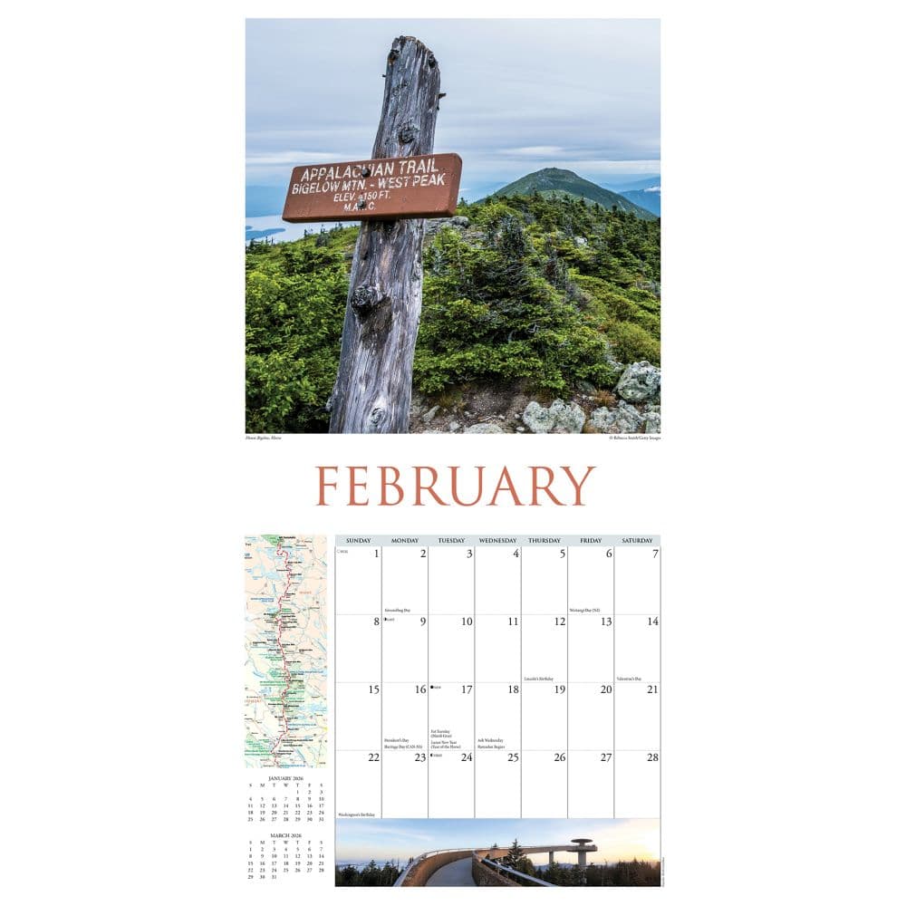 Appalachian Trail Travel and Events 2026 Wall Calendar Second Alternate Image