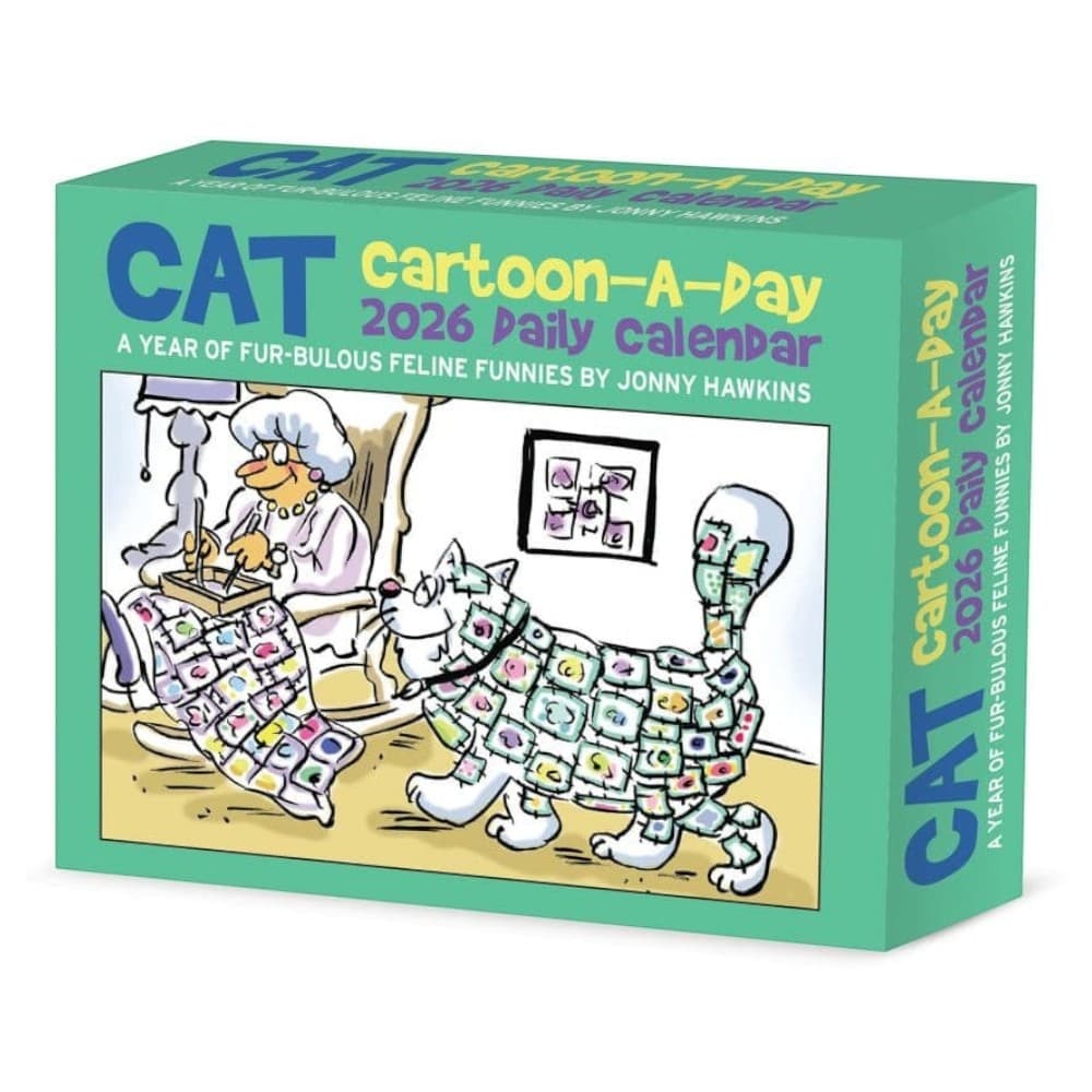 Cat Cartoon A Day 2026 Desk Calendar Main Product Image