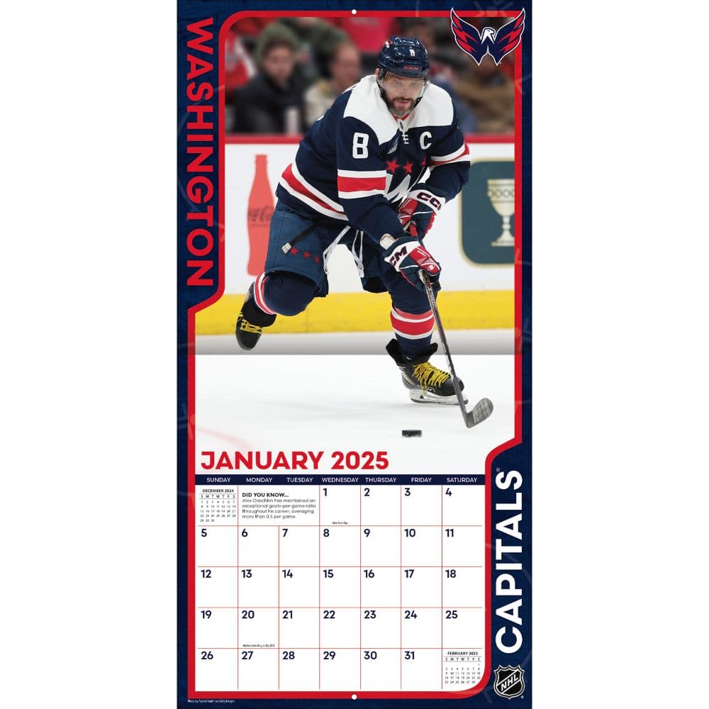 NHL Alex Ovechkin 2025 Wall Calendar Second Alternate Image width=&quot;1000&quot; height=&quot;1000&quot;