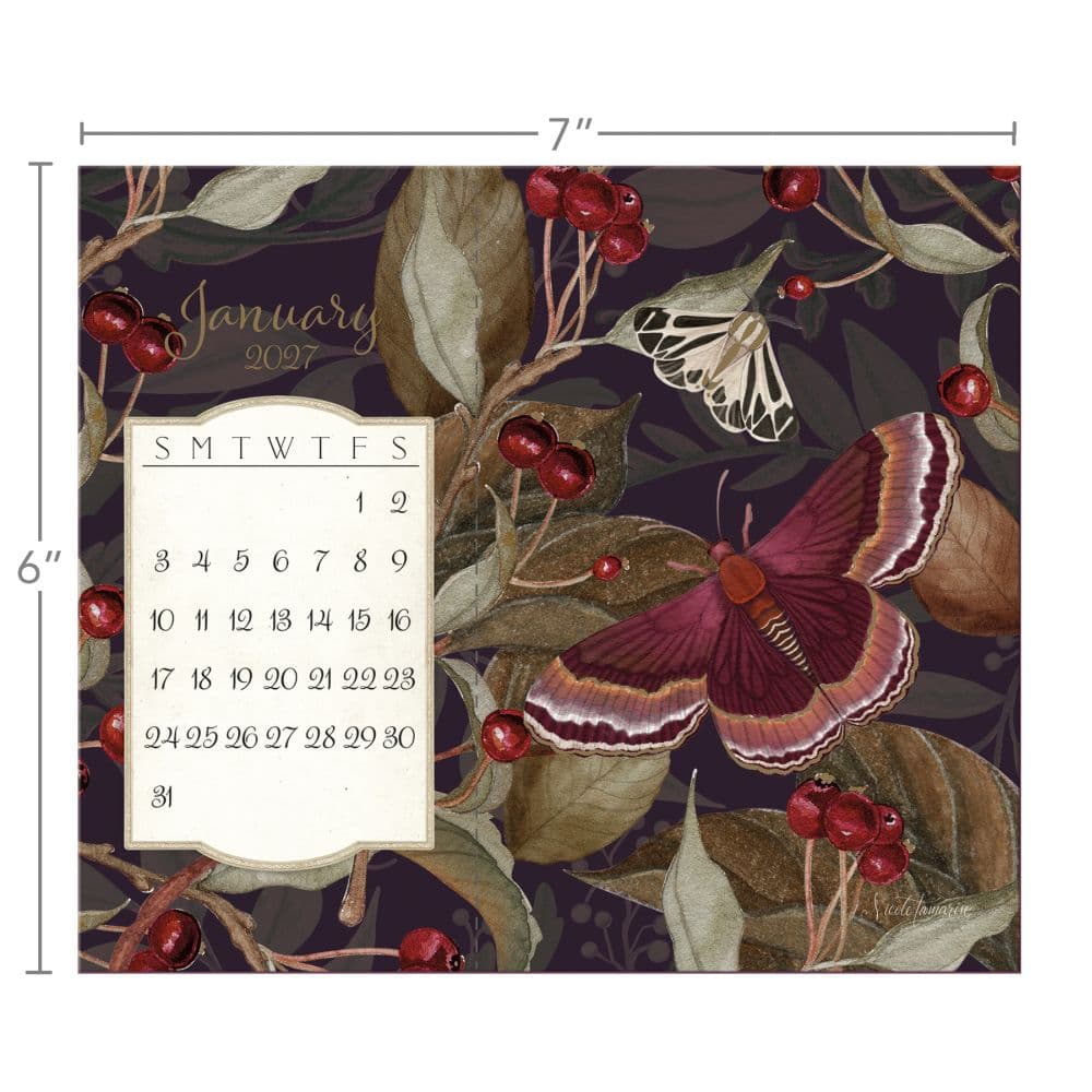 Midnight Garden Postcard 2027 Desk Calendar by Nicole Tamarin Fourth Alternate Image