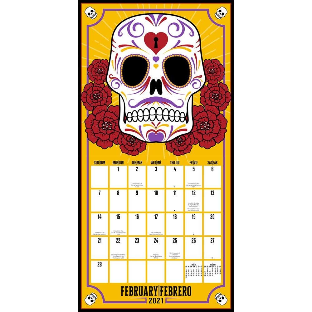 Sugar Skull Wall Calendar