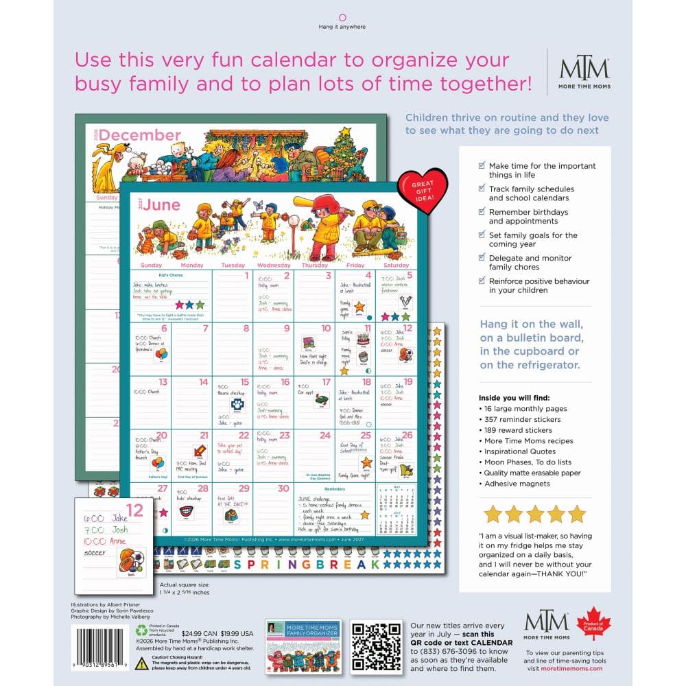 More Time Moms Fridge Calendar 2027 Magnetic Calendar First Alternate Image