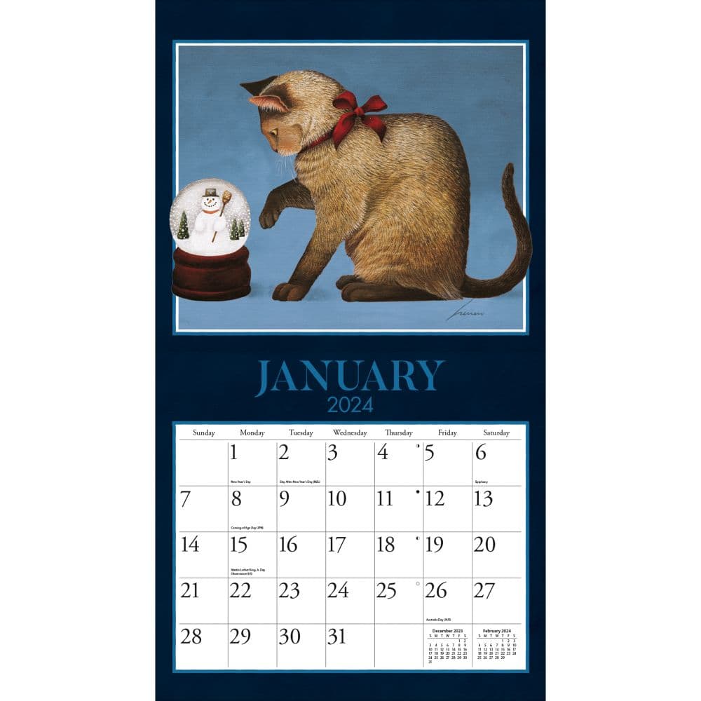American Cat 2024 Wall Calendar Alternate Image 2