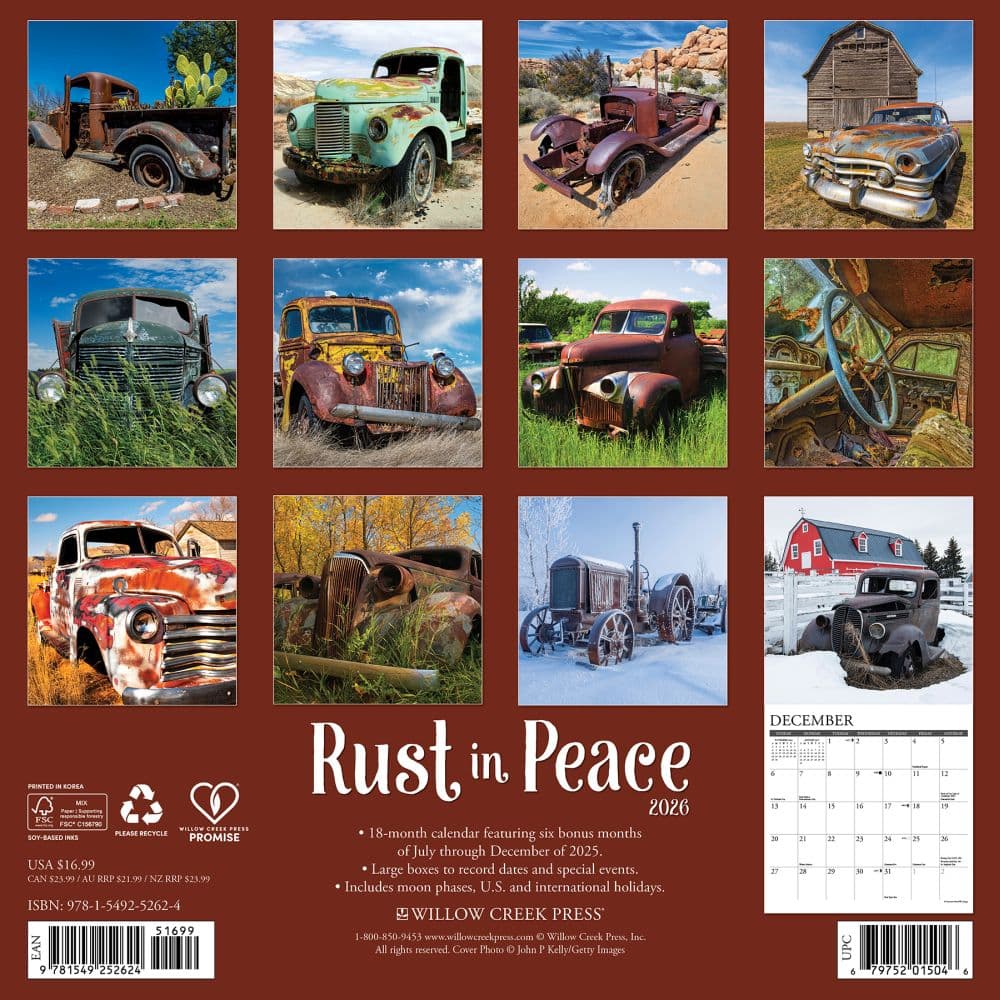 Rust in Peace 2026 Wall Calendar First Alternate Image