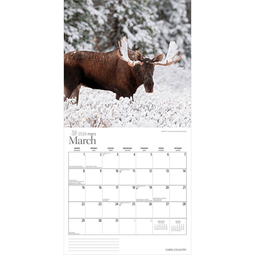 Cabin Country 2026 Wall Calendar Second Alternate Image