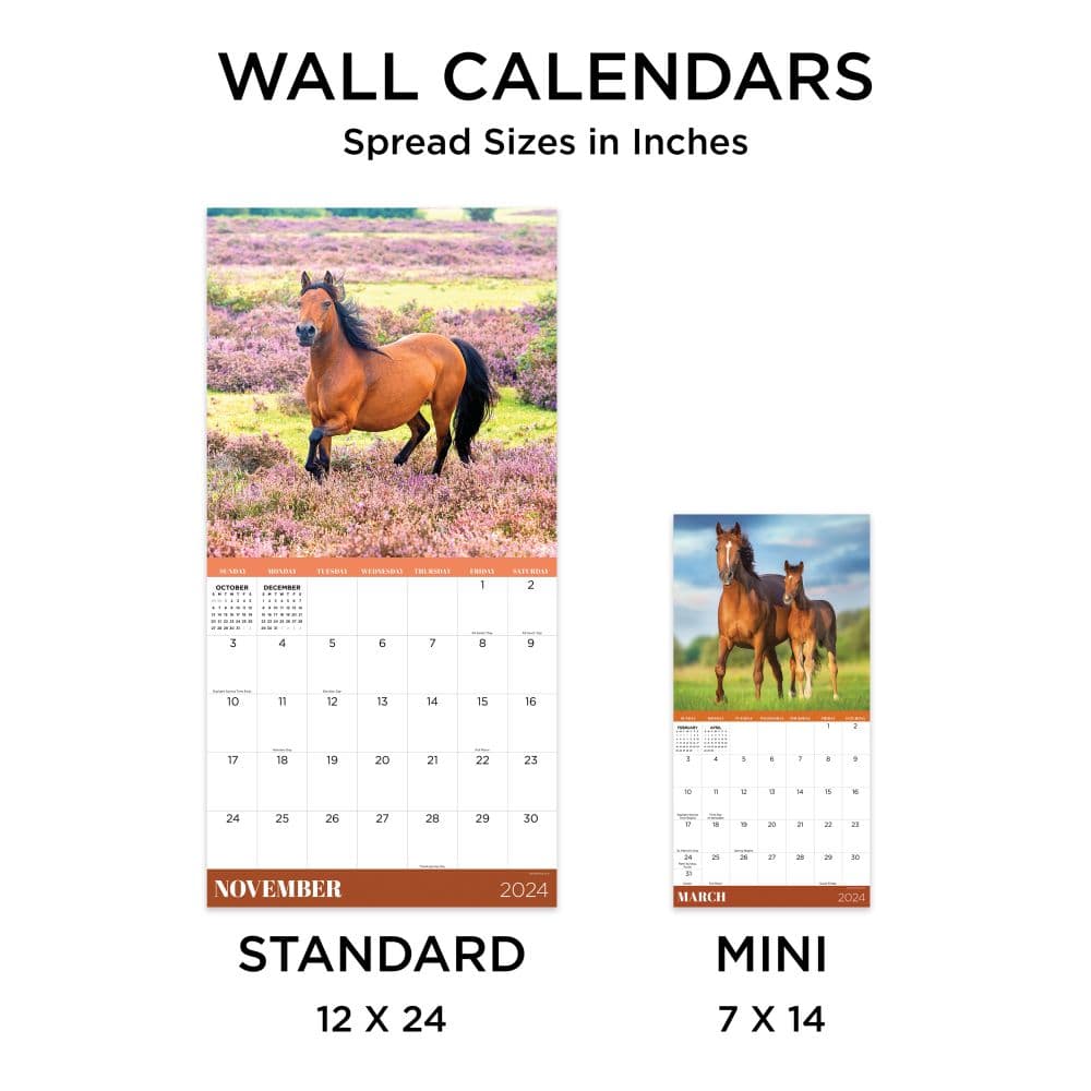 Horses 2024 Wall Calendar Fifth Alternate Image width="1000" height="1000"