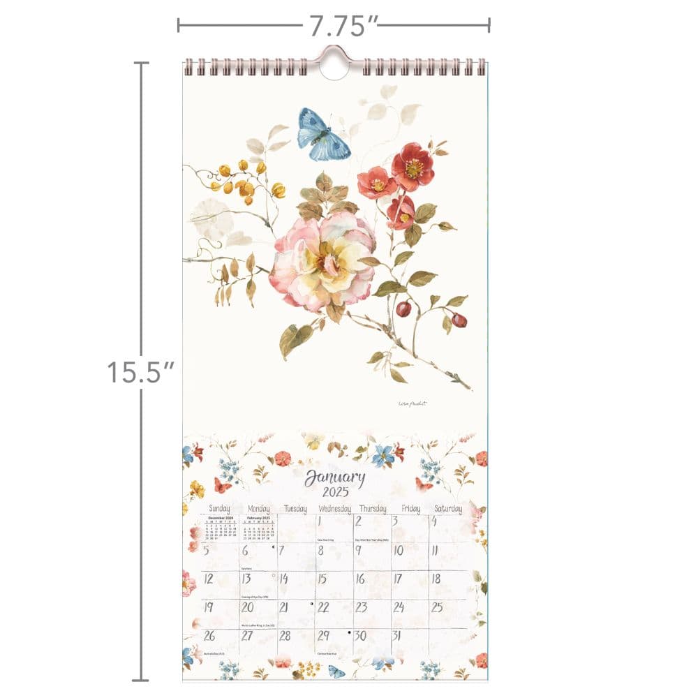 Watercolor Seasons 2025 Vertical Wall Calendar by Lisa Audit