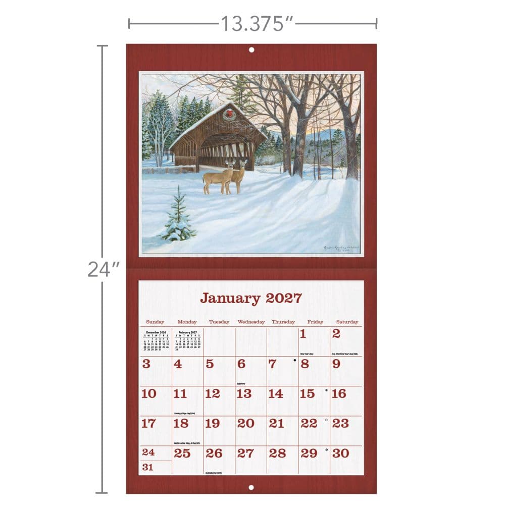 Covered Bridge 2027 Wall Calendar by Susan Knowles Jordan Third Alternate Image