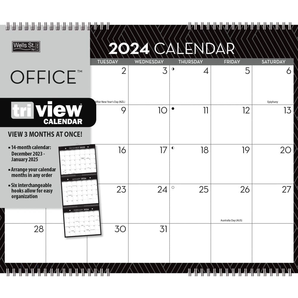 Office 2024 Triview Wall Calendar Main