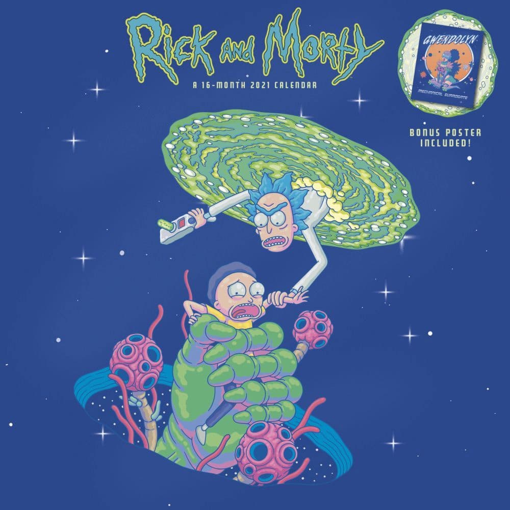 2021 Rick & Morty Exclusive Wall Calendar wPoster