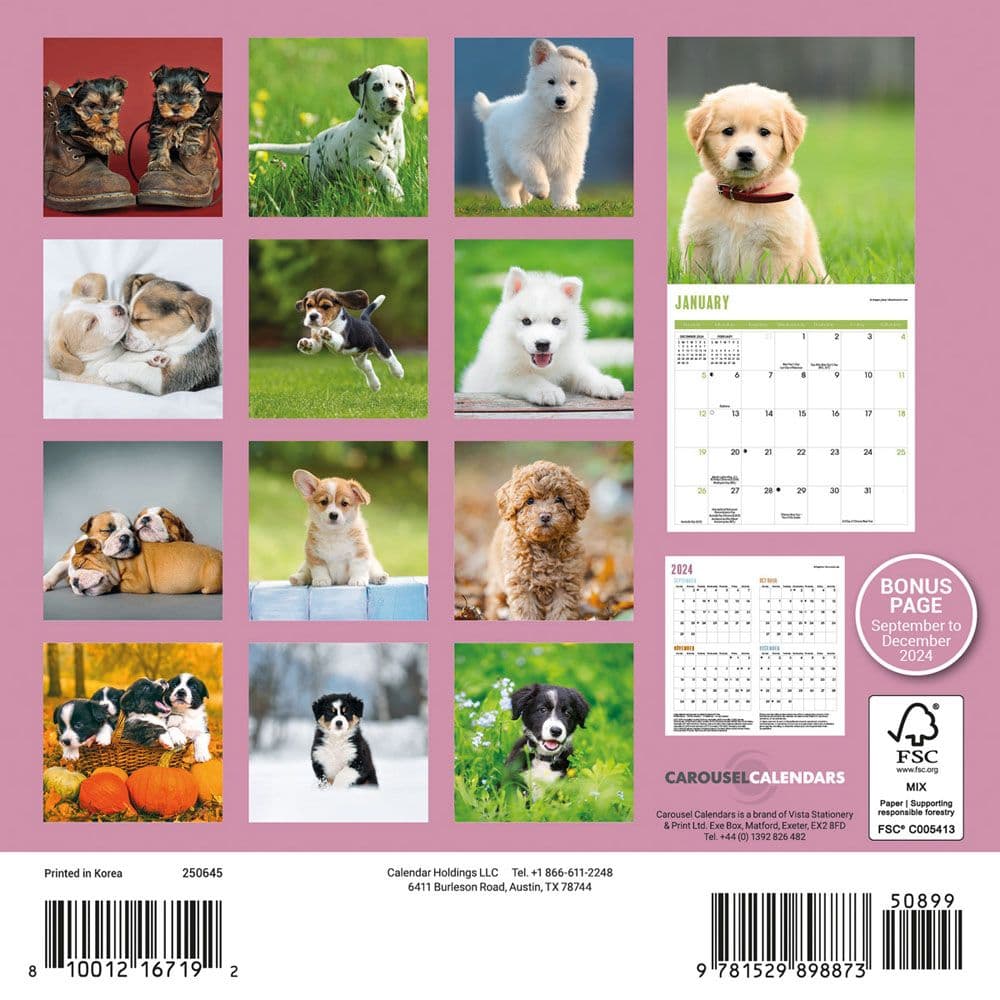 Puppies 2025 Mini Wall Calendar First Alternate Image width=&quot;1000&quot; height=&quot;1000&quot;