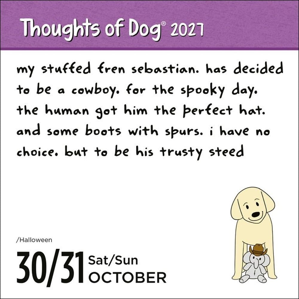 Thoughts of Dog 2027 Desk Calendar Fifth Alternate Image