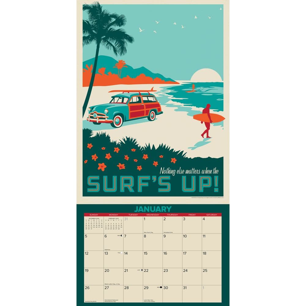 Gone Coastal Art 2025 Wall Calendar Alt2