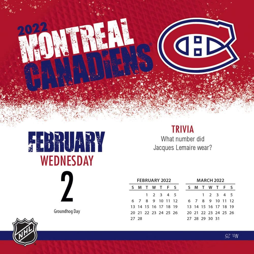 Nhl Calendar 2022 23 Nhl Montreal Canadiens 2022 Desk Calendar - Calendars.com