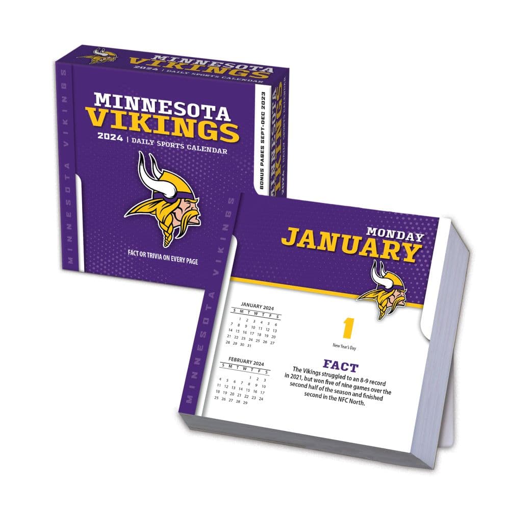 Minnesota Vikings 2024 Desk Calendar