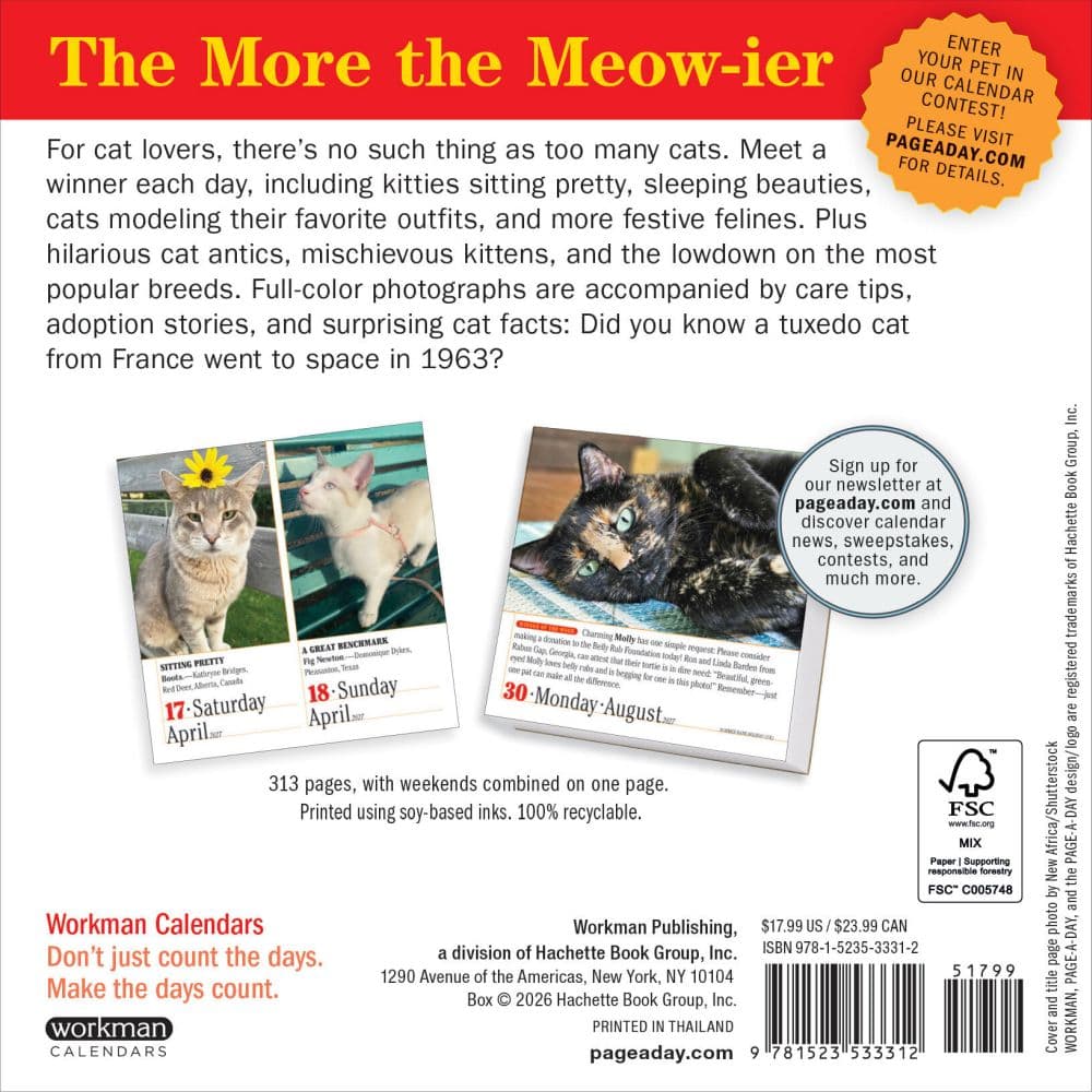 365 Cats 2027 Page-A-Day Desk Calendar First Alternate Image
