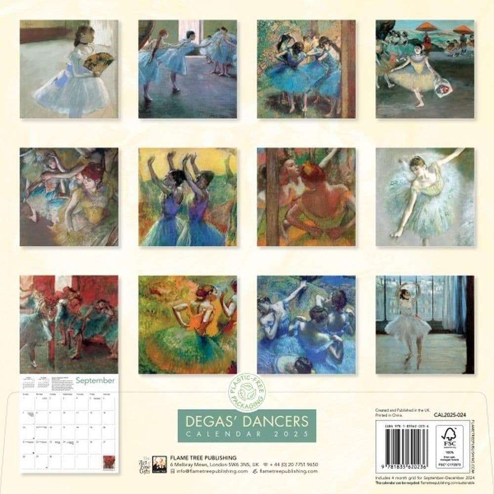 Degas Dancer 2025 Wall Calendar First Alternate Image