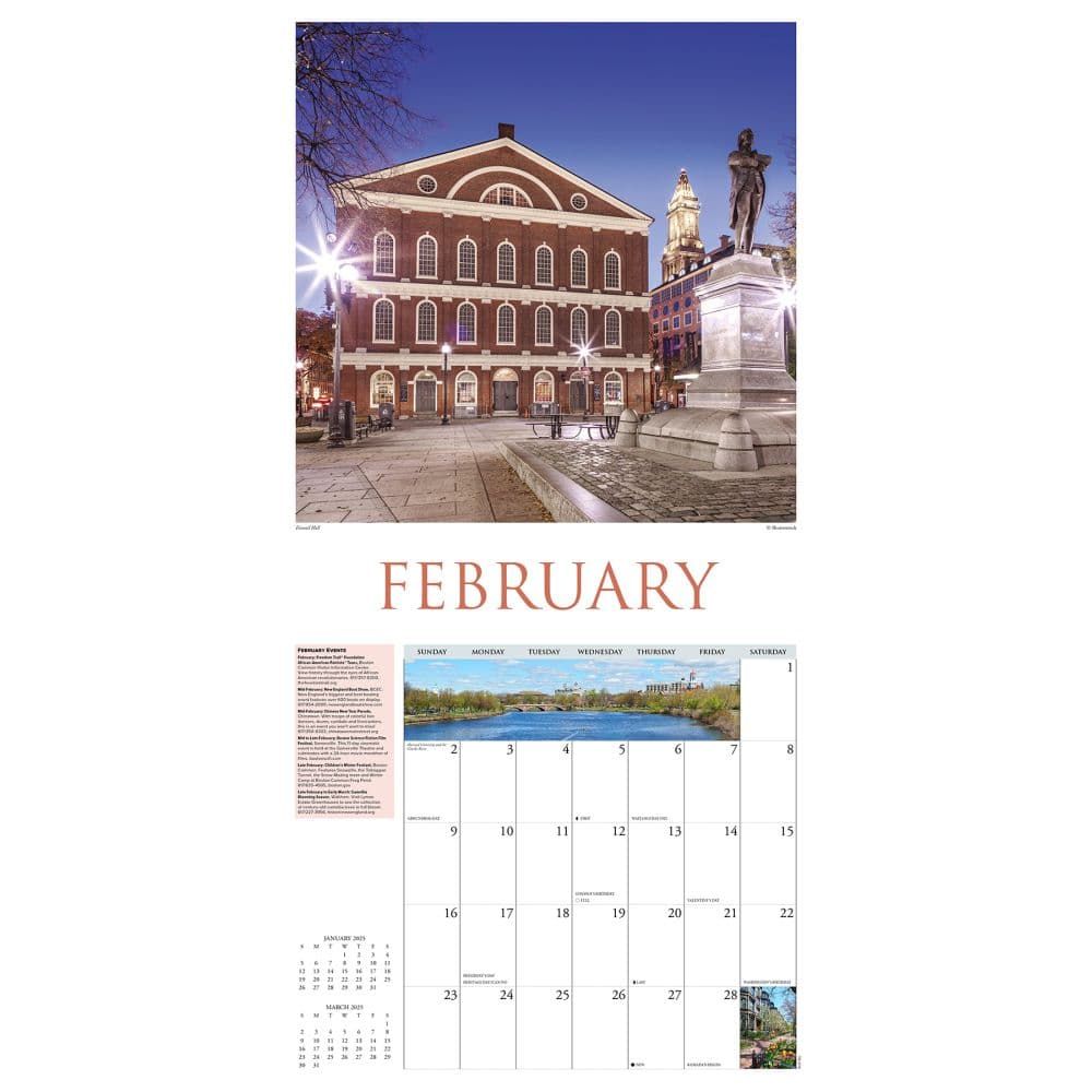 Boston Events 2025 Wall Calendar Second Alternate Image width="1000" height="1000"