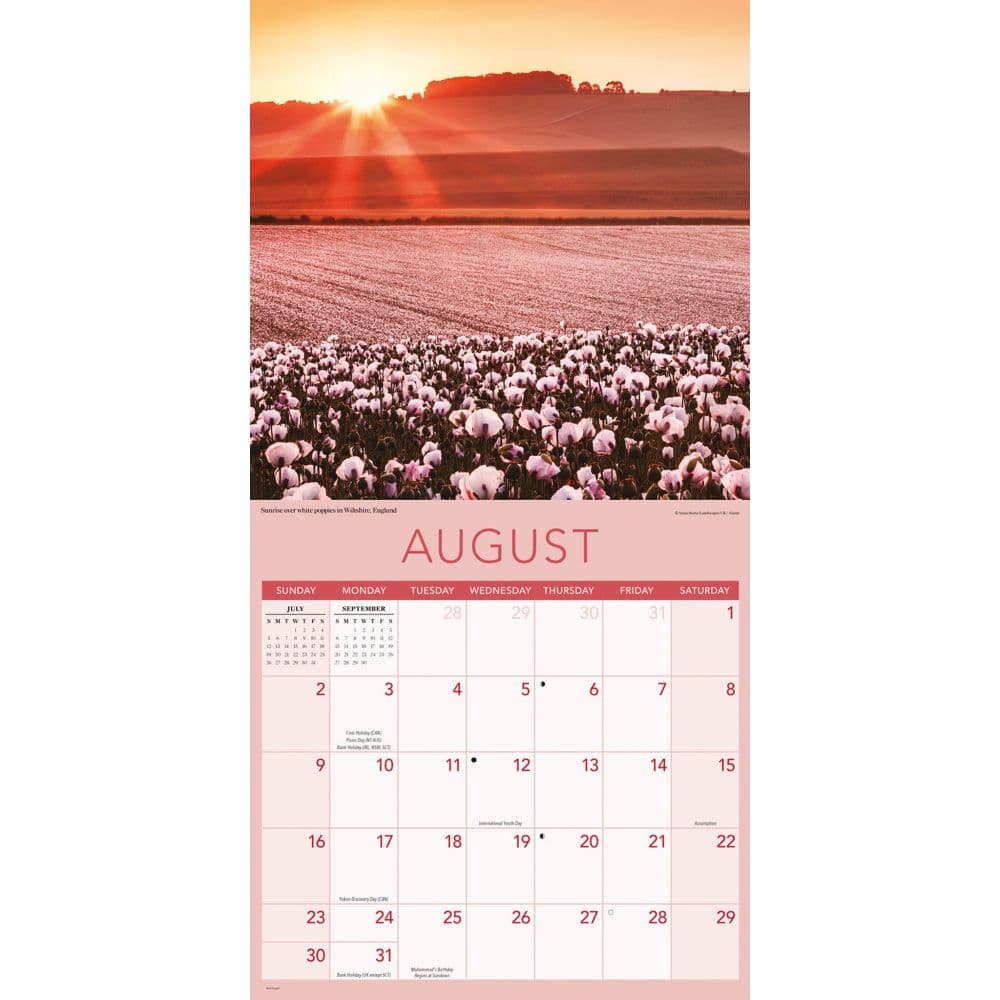 Sunrise Sunset 2026 Wall Calendar Third Alternate Image