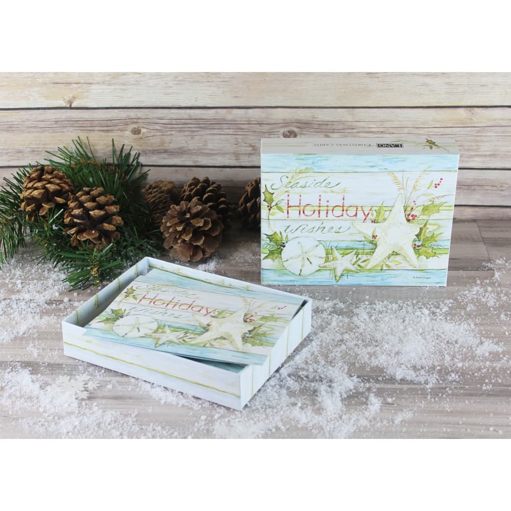 Seaside Holiday Boxed Christmas Card by Susan Winget Alternate Image 3