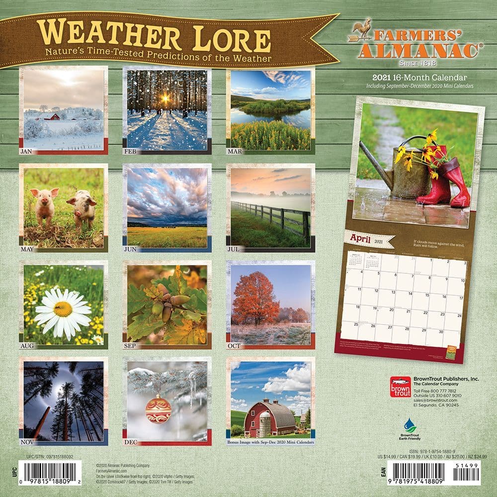 Farmers Almanac Weather Wall Calendar