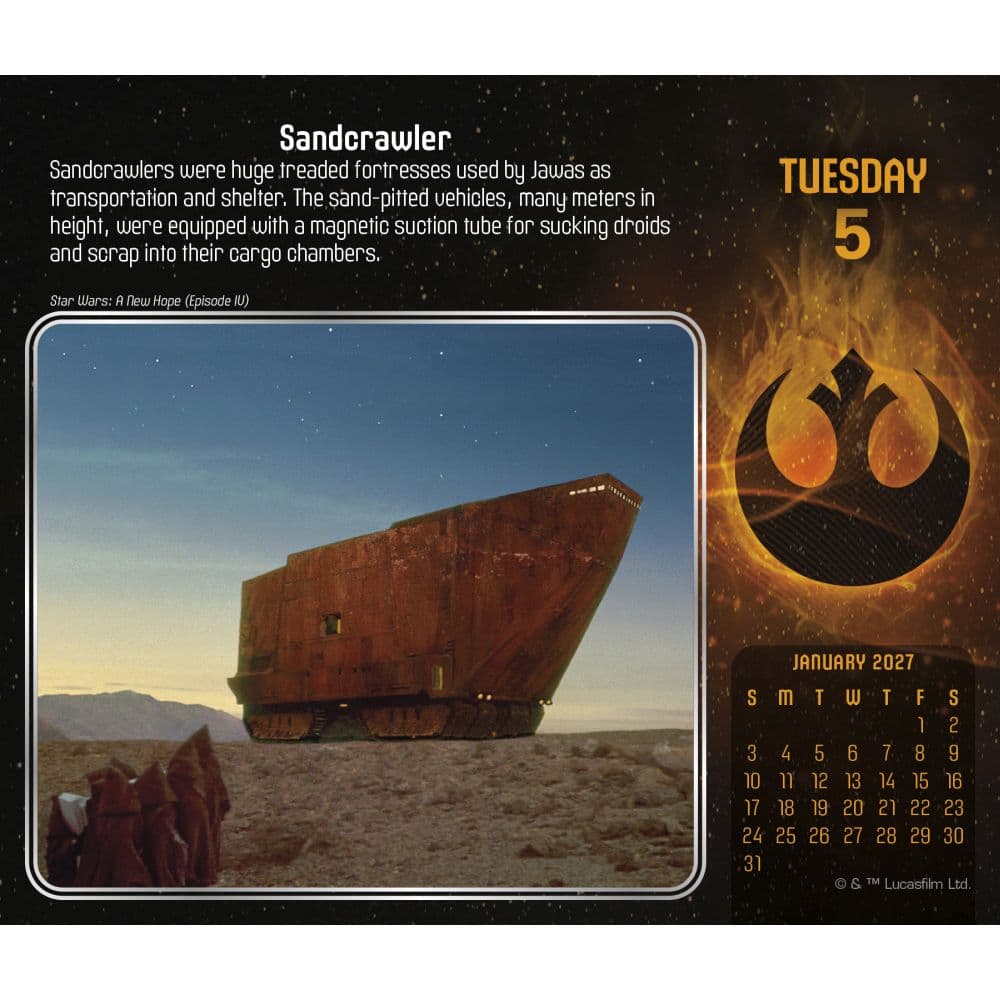 Star Wars 2027 Desk Calendar Fifth Alternate Image