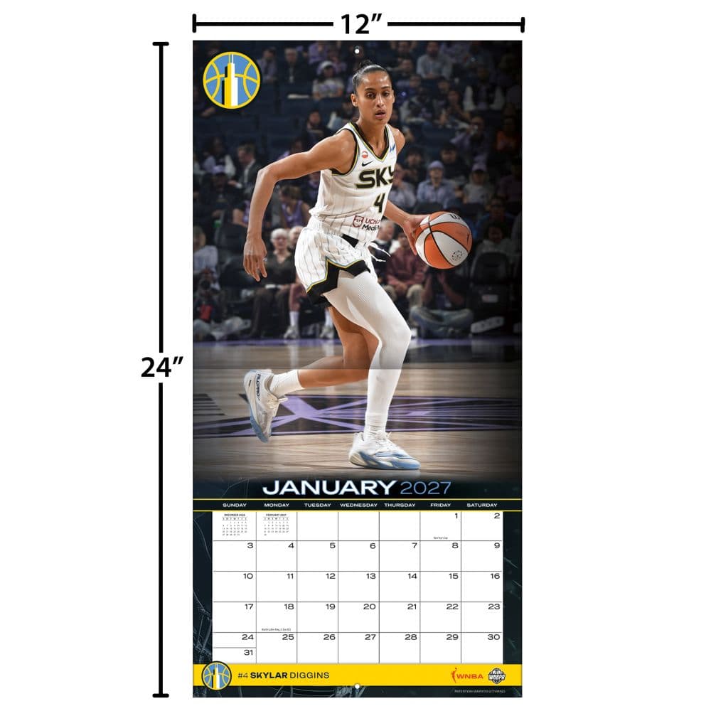 WNBA Chicago Sky 2027 Wall Calendar Fourth Alternate Image