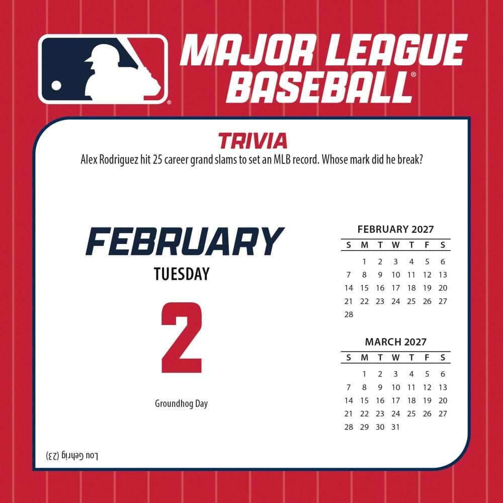 MLB All Team 2027 Desk Calendar Third Alternate Image