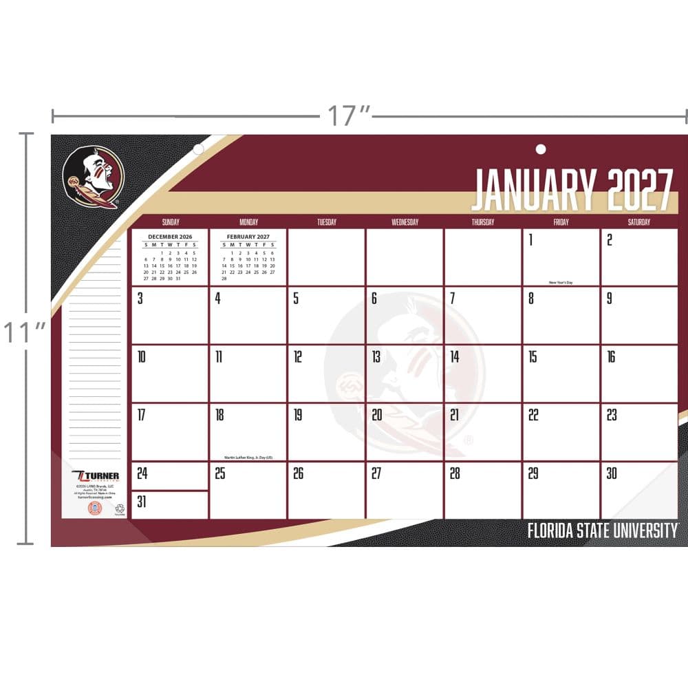Florida State Seminoles 2027 Desk Pad Third Alternate Image